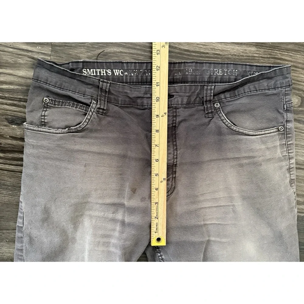 workwear Distressed Faded Rugged Gray pants Utility 36x32 Grunge Blue Collar Y2K - Picture 9 of 12